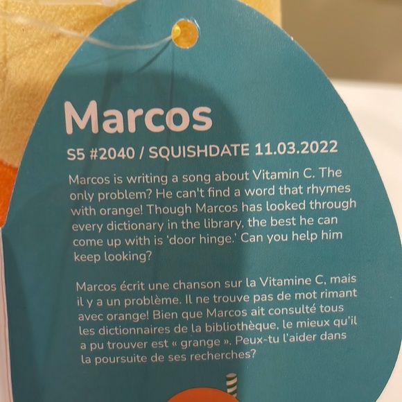 NWT 5” UNOPENED Marcos the Orange Juice 🍊 SCENTED Squishmallow Mystery Bag - Picture 6 of 6